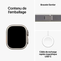 Rogers Apple Watch Ultra 2 (GPS + Cellular) 49mm Titanium Case w/Green Grey Trail Loop - M