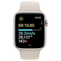 TELUS Apple Watch SE (GPS + Cellular) 44mm Starlight Aluminum Case w/Starlight Sport Band