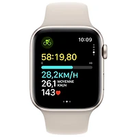 TELUS Apple Watch SE (GPS + Cellular) 44mm Starlight Aluminum Case w/Starlight Sport Band