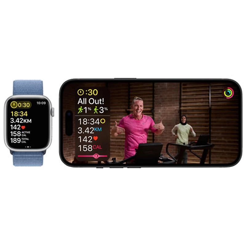 Apple Watch SE (GPS + Cellular) avec boîtier de 44 mm en aluminium comète et bracelet sport comète par Rogers - Financement mensuel
