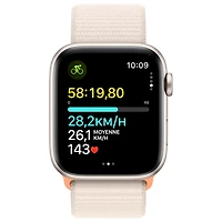 Apple Watch SE (GPS + Cellular) avec boîtier de 44 mm en aluminium comète et bracelet sport comète par TELUS - Financement mensuel