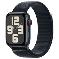 Apple Watch SE (GPS + Cellular) avec boîtier de 44 mm en aluminium minuit et bracelet sport minuit par Rogers - Financement mensuel