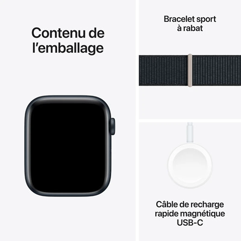 Apple Watch SE (GPS + Cellular) avec boîtier de 44 mm en aluminium minuit et bracelet sport minuit par Rogers - Financement mensuel