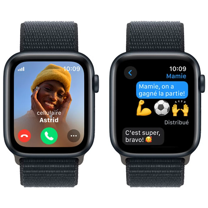 Apple Watch SE (GPS + Cellular) avec boîtier de 44 mm en aluminium minuit et bracelet sport minuit par Rogers - Financement mensuel