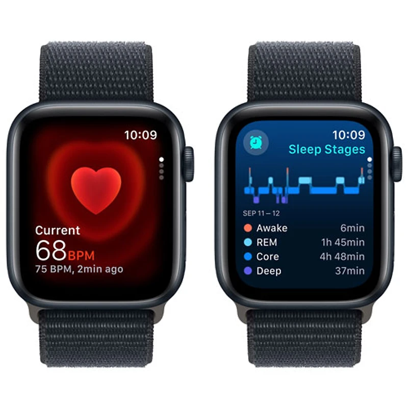 Apple Watch SE (GPS + Cellular) avec boîtier de 44 mm en aluminium minuit et bracelet sport minuit par Rogers - Financement mensuel