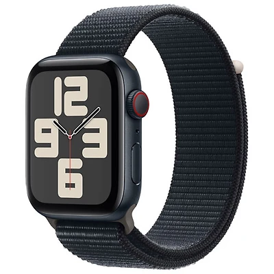 TELUS Apple Watch SE (GPS + Cellular) 44mm Midnight Aluminum Case w/Midnight Sport Band - Monthly Financing