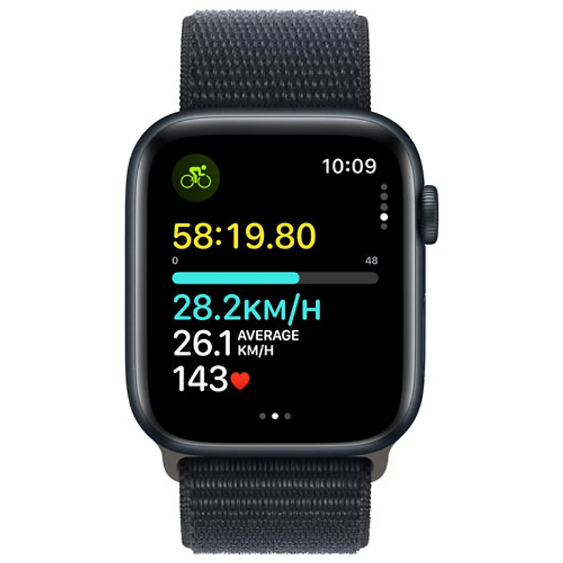 TELUS Apple Watch SE (GPS + Cellular) 44mm Midnight Aluminum Case w/Midnight Sport Band - Monthly Financing