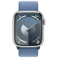 TELUS Apple Watch Series 9 (GPS + Cellular) 45mm Silver Aluminum Case w/Winter Blue Sport Loop - Monthly Financing