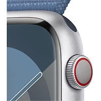 TELUS Apple Watch Series 9 (GPS + Cellular) 45mm Silver Aluminum Case w/Winter Blue Sport Loop - Monthly Financing