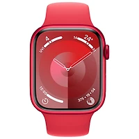 Apple Watch Series 9 (GPS + Cellular) avec boîtier de 45 mm en aluminium (PRODUCT)RED et bracelet sport (PRODUCT)RED par Rogers - Petit/Moyen - Financement mensuel