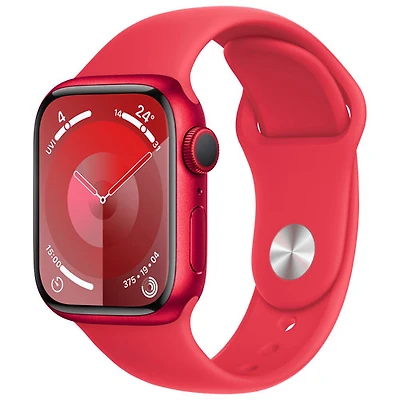 Apple Watch Series 9 41 mm (GPS + Cell) en aluminium (PRODUCT)RED avec bracelet sport (PRODUCT)RED de TELUS - M/G - Financement mensuel