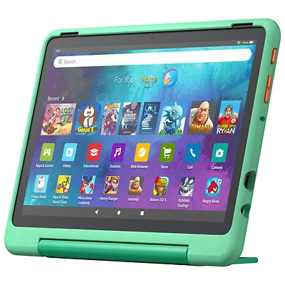 Tablette 10,1 po 32 Go FireOS Fire HD 10 Kids Pro (2023) d'Amazon avec étui à l'épreuve des enfants - Menthe