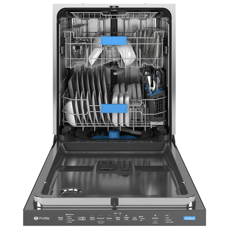 Lave-vaisselle encastrable 24 po 44 dB avec troisième panier Profile de GE (PDP715SYVFS) - Acier inoxydable