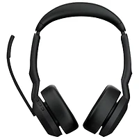 Jabra Evolve2 55 On-Ear Noise Cancelling Bluetooth Headphones - Black