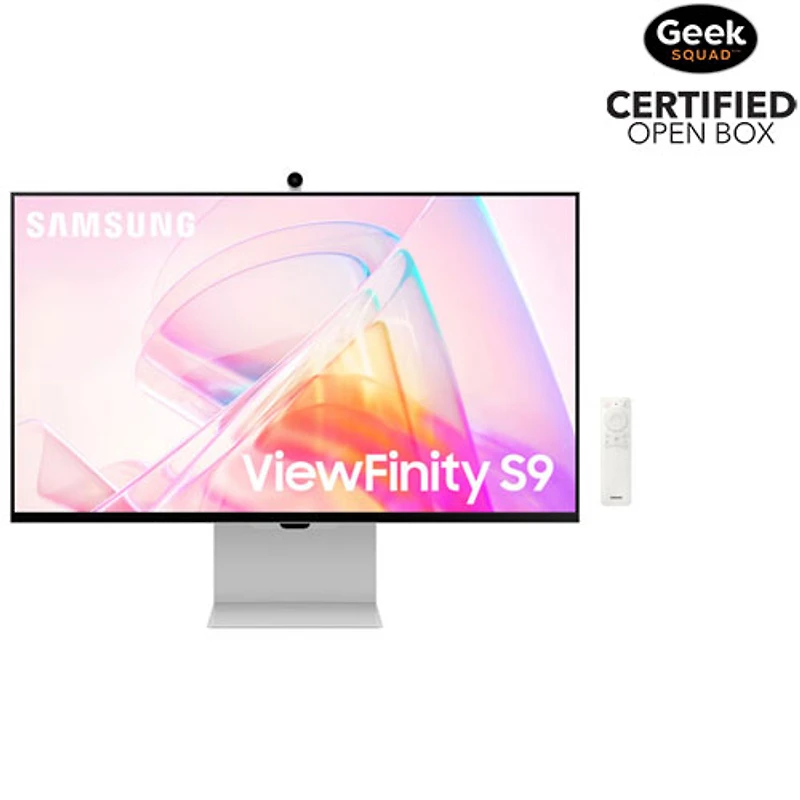 Open Box - Samsung 27" 5K 60Hz 5ms GTG IPS LED Monitor (LS27C900PANXZA) - Silver/White