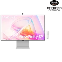 Open Box - Samsung 27" 5K 60Hz 5ms GTG IPS LED Monitor (LS27C900PANXZA) - Silver/White