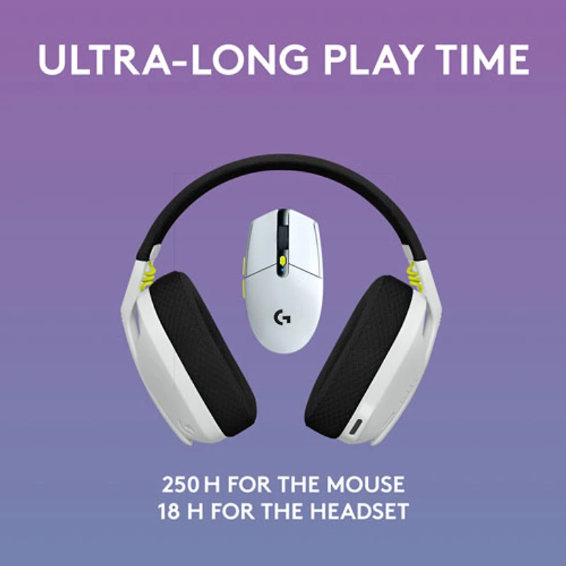 Ensemble avec casque d'écoute sans fil G435 SE de Logitech et souris de jeu G305 SE