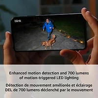 Caméra de surveillance HD 1080p Outdoor 4 à projecteur d'illumination de Blink - Noir