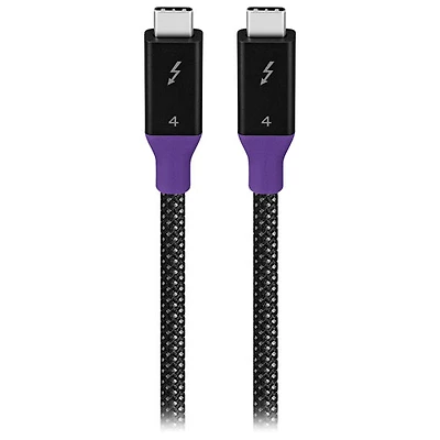 Insignia 1m (3.3 ft.) Braided Thunderbolt 4 USB-C to USB-C Cable (NS-PC3T433B23-C) - Black