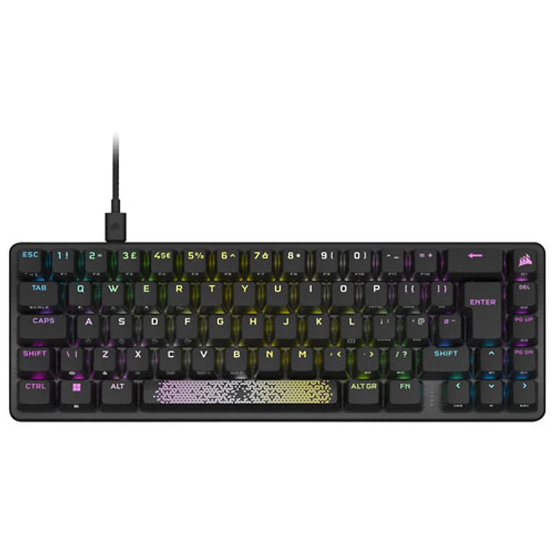 Clavier de jeu mécanique rétroéclairé à touches optiques RVB OPX K65 Pro Mini 65 % de Corsair
