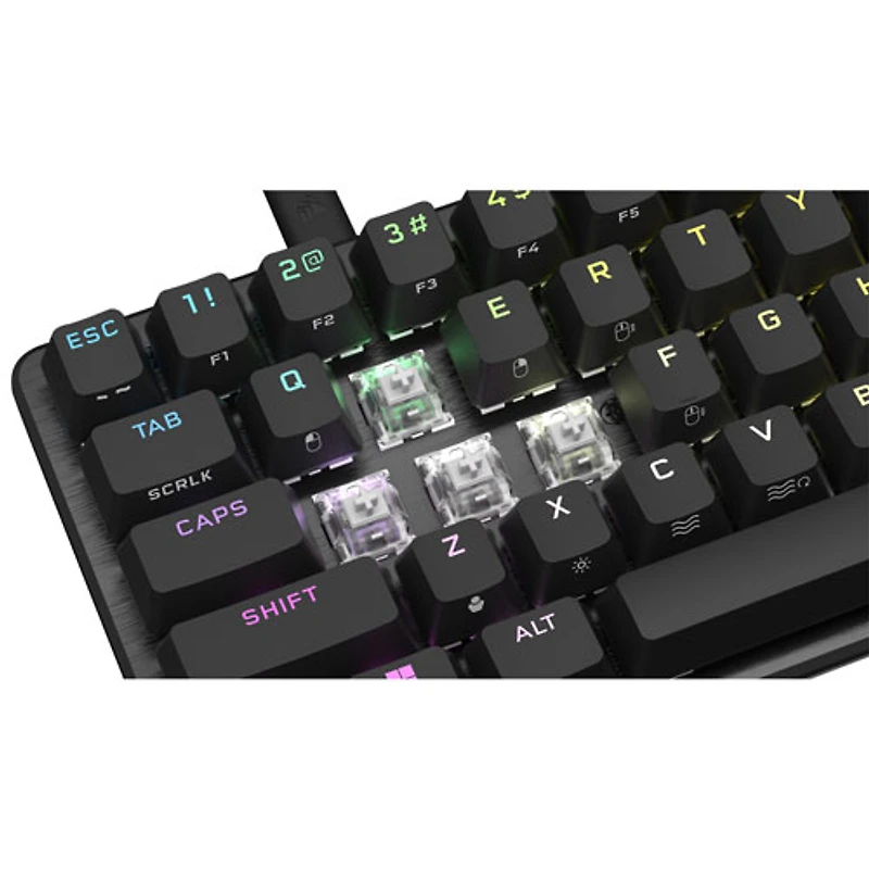 Clavier de jeu mécanique rétroéclairé à touches optiques RVB OPX K65 Pro Mini 65 % de Corsair