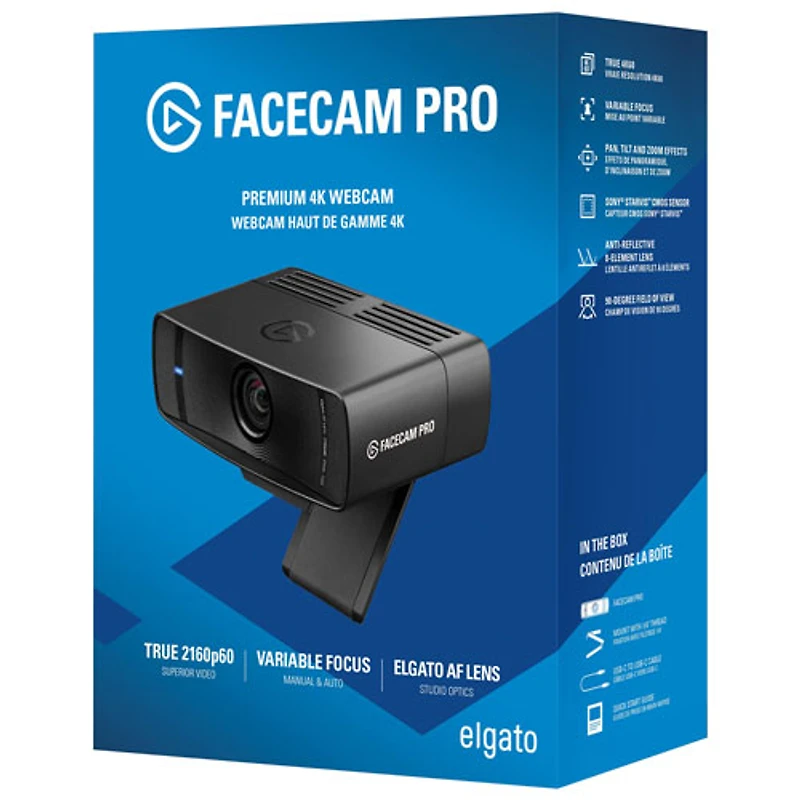 Caméra Web UHD 4K Facecam Pro d'Elgato (10WAB9901)