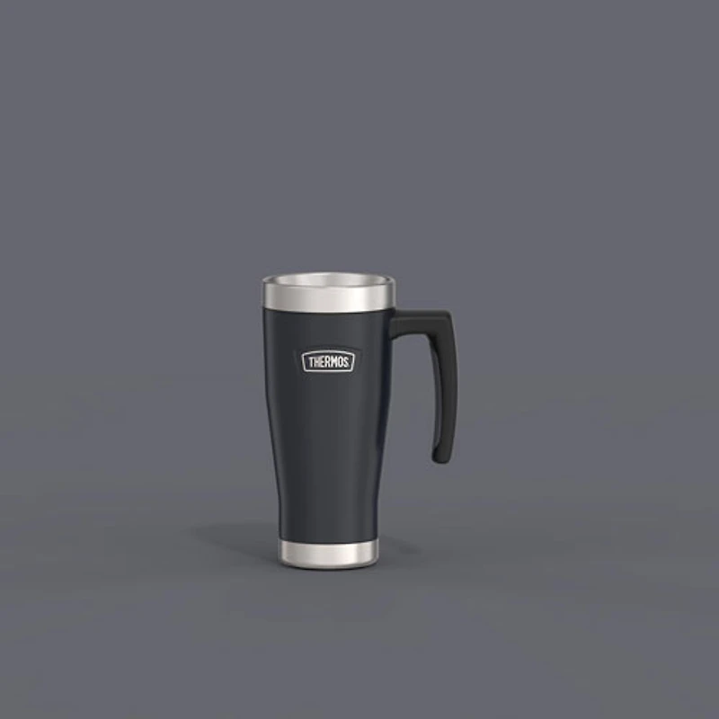 Tasse de voyage en acier inoxydable de 470 ml (15,89 oz) de Thermos - Noir