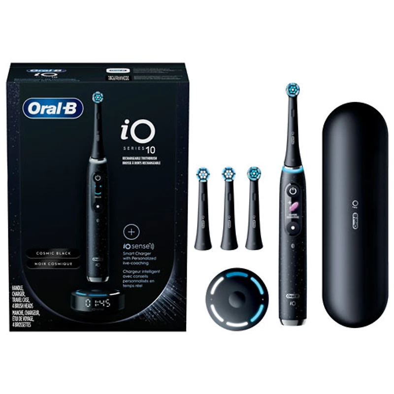 Brosse à dents électrique rechargeable iO de série 10 d'Oral-B - Noir
