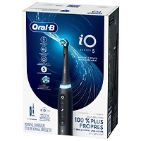 Brosse à dents électrique rechargeable iO de série 5 d'Oral-B - Noir