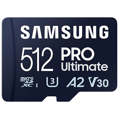 Carte mémoire microSD de 200 Mo/s de 512 Go PRO Ultimate de Samsung