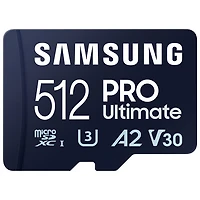 Carte mémoire microSD de 200 Mo/s de 512 Go PRO Ultimate de Samsung