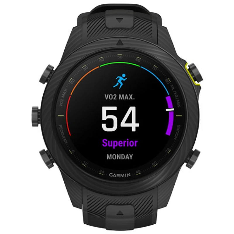 Montre intelligente Bluetooth de 48 mm MARQ Athlete (Gen 2) Carbon Edition de Garmin pour la course - Noir