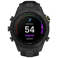 Montre intelligente Bluetooth de 48 mm MARQ Athlete (Gen 2) Carbon Edition de Garmin pour la course - Noir