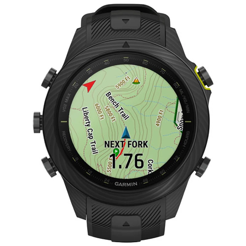 Montre intelligente Bluetooth de 48 mm MARQ Athlete (Gen 2) Carbon Edition de Garmin pour la course - Noir