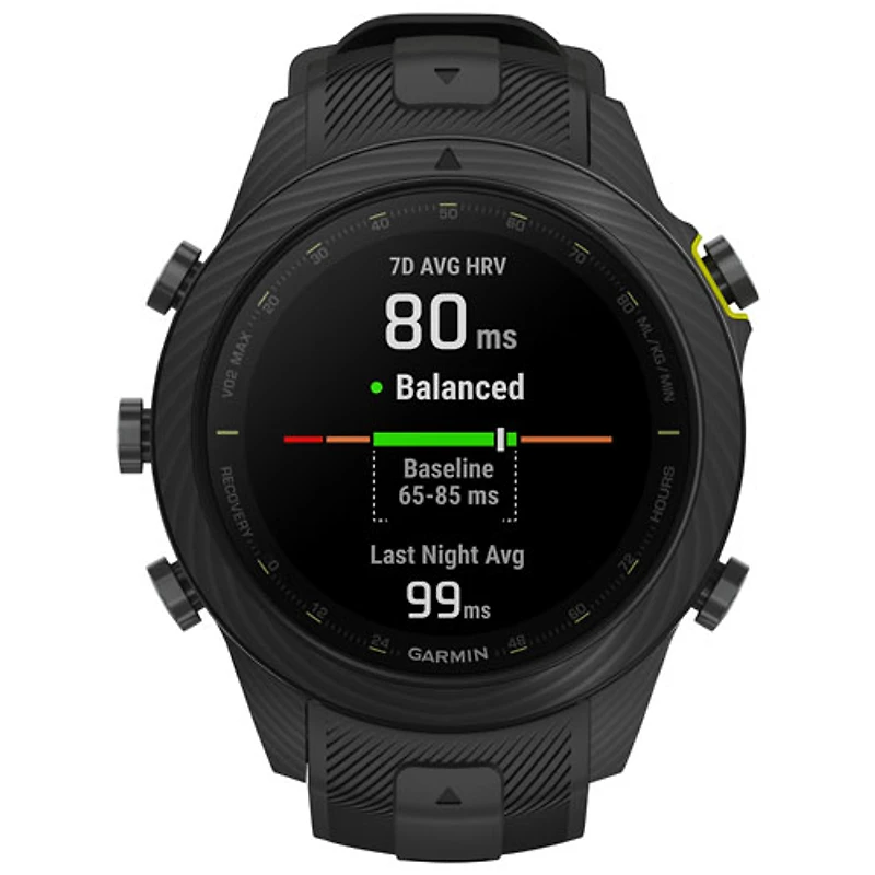 Montre intelligente Bluetooth de 48 mm MARQ Athlete (Gen 2) Carbon Edition de Garmin pour la course - Noir
