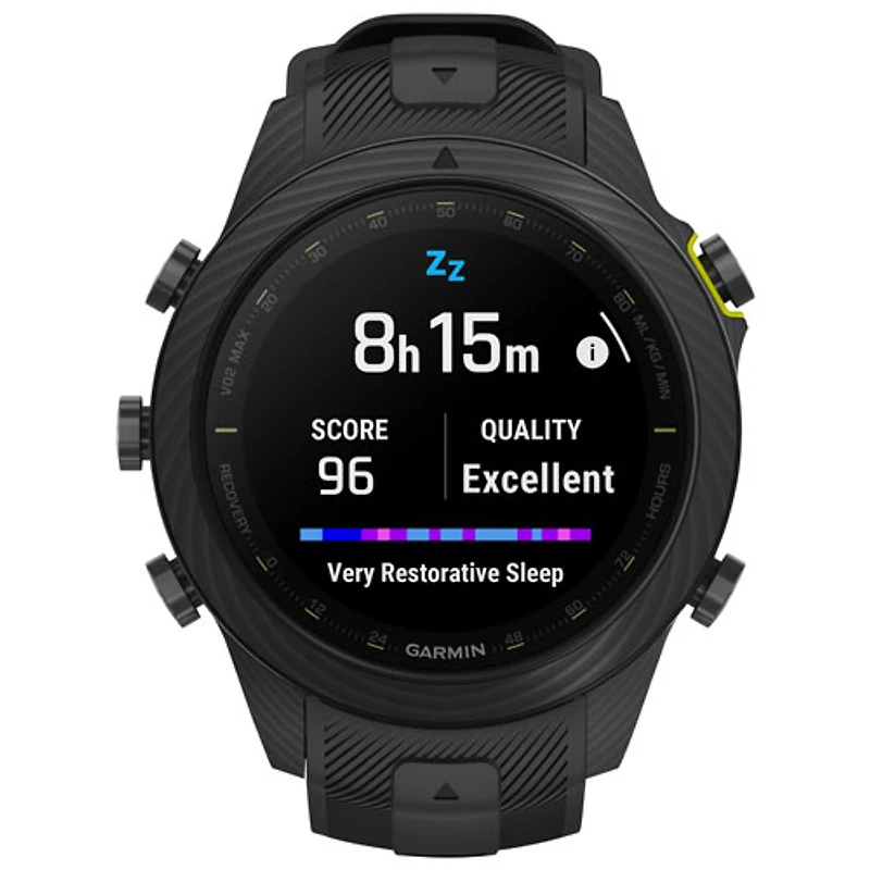 Montre intelligente Bluetooth de 48 mm MARQ Athlete (Gen 2) Carbon Edition de Garmin pour la course - Noir