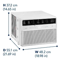 Climatiseur de fenêtre d'Insignia - 12 000 BTU (NS-AC12WWH5-C) - Blanc/Gris - Exclusivité Best Buy