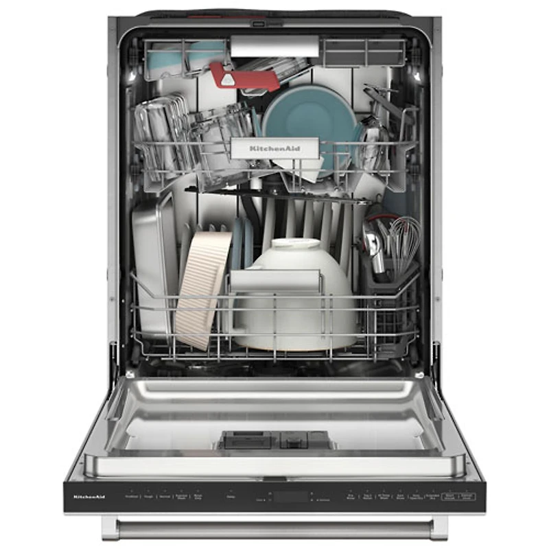 Lave-vaisselle encastrable 24 po 39 dB avec cuve inox et 3e panier de KitchenAid (KDTF924PPS) - Inox