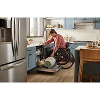 Lave-vaisselle encastrable 24 po 44 dB avec cuve inox et 3e panier de Whirlpool (WDT550SAPZ) - Inox