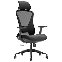 Fauteuil de bureau ergonomique en filet à dossier haut Premier de Kopplen - Noir