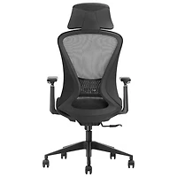 Fauteuil de bureau ergonomique en filet à dossier haut Premier de Kopplen - Noir