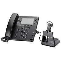 Système avec casque d'écoute sans fil Poly Voyager 4245 de HP - Noir