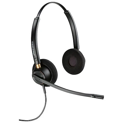 Casque d'écoute avec fil à suppression du bruit Poly EncorePro 520 de HP - Noir