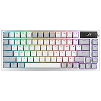ASUS ROG Azoth Wireless NX Snow Mechanical with OLED Display Custom Gaming Keyboard - Moonlight White - Only at Best Buy