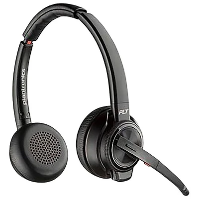 HP Poly Savi 8220 On-Ear Noise Cancelling True Wireless Headset - Black