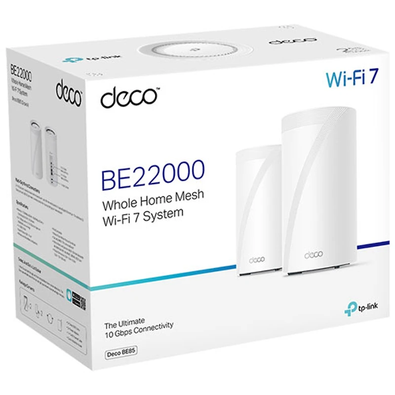 Système Wi-Fi 7 maison intégrale maillé tribande à 12 flux BE22000 de TP-Link - Ensemble de 2