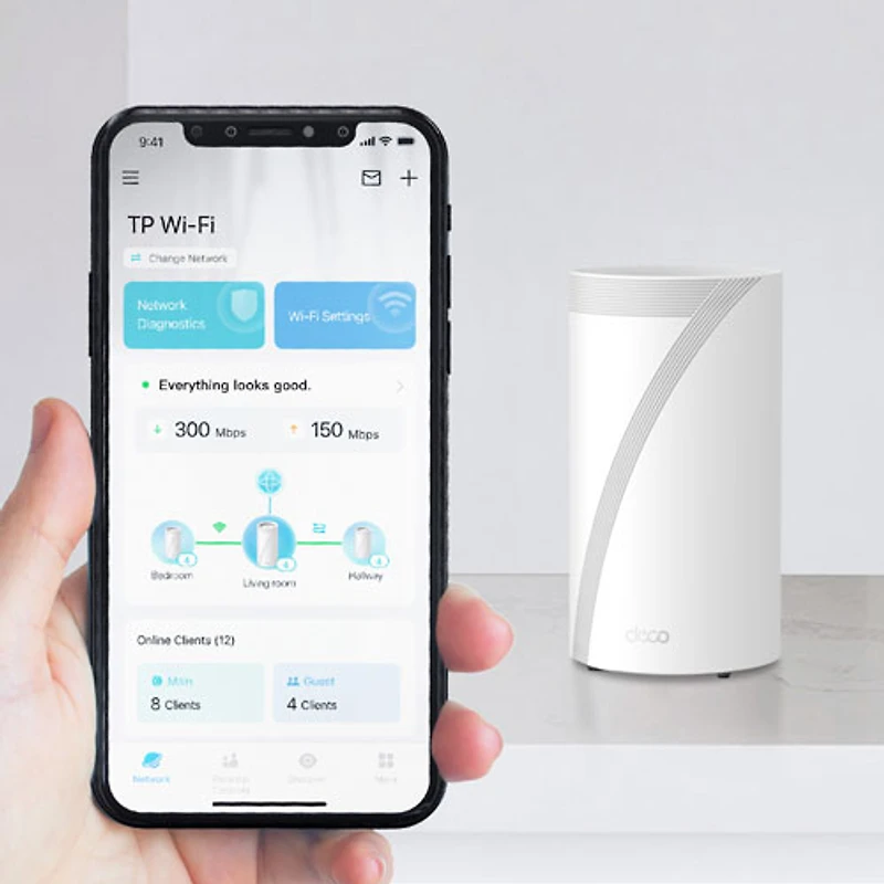 Système Wi-Fi 7 maison intégrale maillé tribande à 12 flux BE22000 de TP-Link - Ensemble de 2