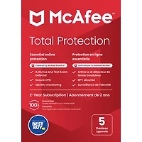 McAfee Total Protection (PC/Mac/iOS/Android) - 5 Device - 2 Year - Only at Best Buy