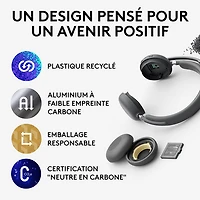 Logitech Zone 950 Wireless Headset with Microphone - Graphite