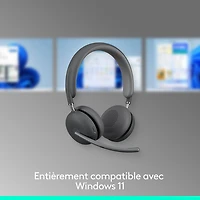 Casque d'écoute sans fil avec microphone Zone 950 de Logitech - Graphite